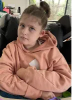 Annabelle, who lives with STXBP1, smiling.